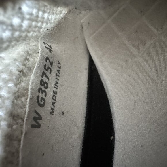 CHANEL WOMEN’S CC LOW-TOP SNEAKERS SUEDE AND KNIT FABRIC 42 - Picture 10 of 13